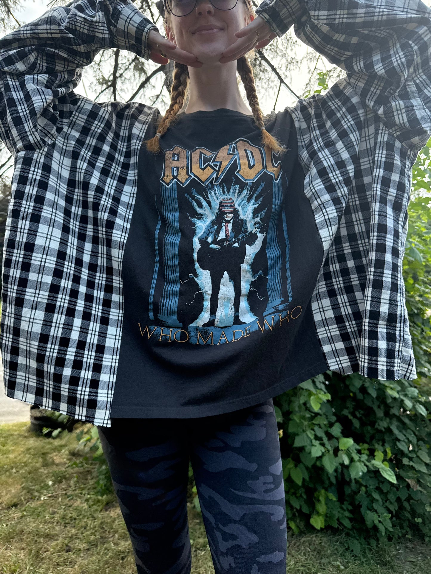 Custom Split Flannel Tee