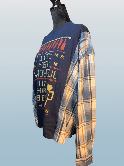 Wonderful Time For a Beer - Split Flannel Tee