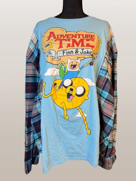Adventure Time - Split Flannel Tee