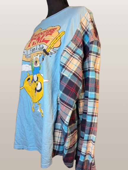 Adventure Time - Split Flannel Tee
