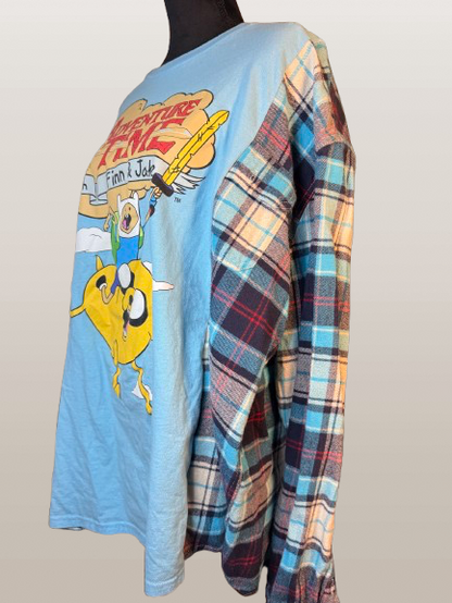 Adventure Time - Split Flannel Tee