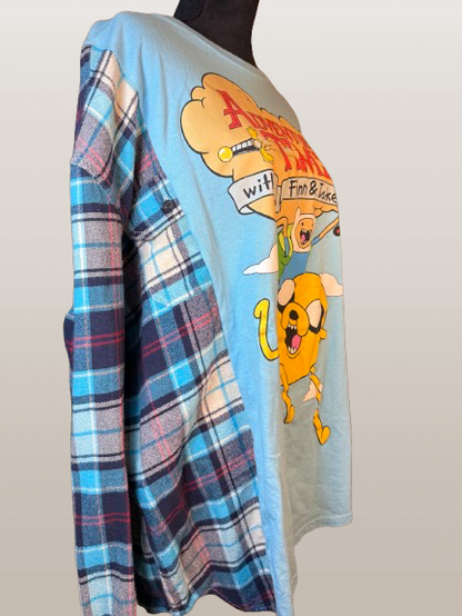 Adventure Time - Split Flannel Tee