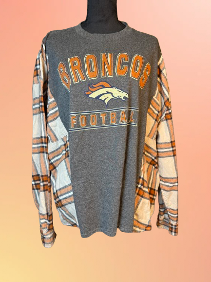 Broncos - Split Flannel Tee