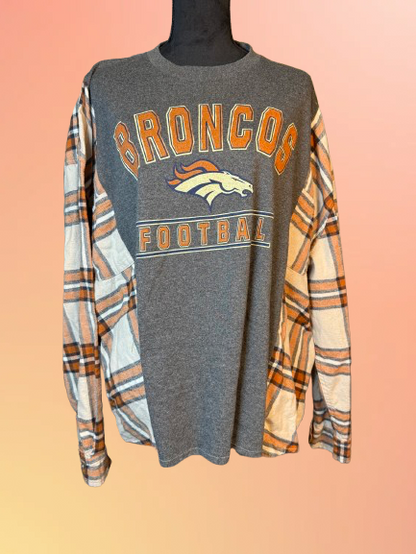 Broncos - Split Flannel Tee