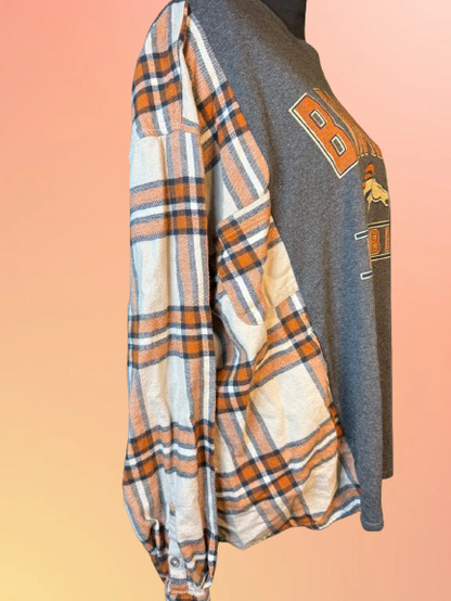 Broncos - Split Flannel Tee