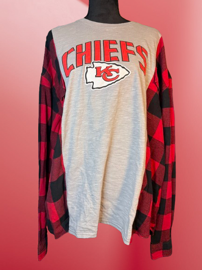 Chiefs Mahomes- Split Flannel Tee