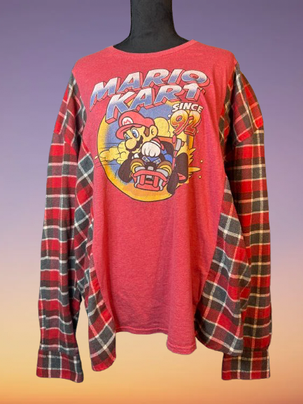 Mario Kart - Split Flannel Tee