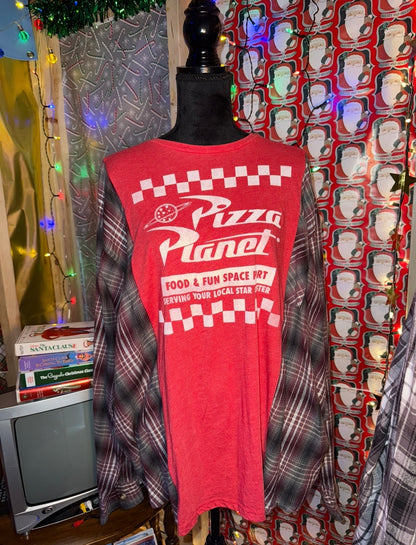 Custom Split Flannel Tee