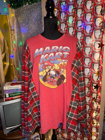 Custom Split Flannel Tee